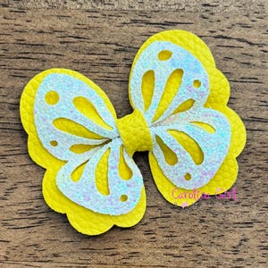 Butterfly Hair Clip, Yellow Butterfly Hair Bow, Hair Clips for Toddler, Butterfly Clip for Girls, Butterfly Bow