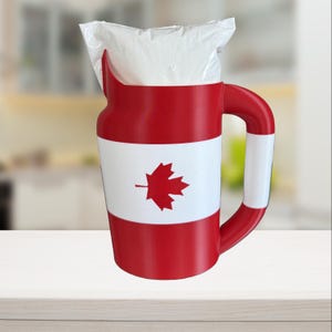 Pichet en sac de lait pour lait en sac fabriqué au Canada - Bec verseur conçu pour un versement contrôlé, le sac tombe facilement, poignée confortable (canadien)