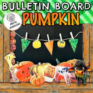 Pumpkin Patch Bulletin Board | Fall Theme | Classroom Decor | Door Decoration | Fall Decor | Pumpkin Printables | Pumpkin Theme