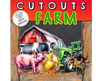 Farm Bulletin Board Cutouts | Bulletin Board Decor | Farm Decor | Door Decor | Farm Animal Cutout | Farm Theme | Horse Cow Pig Chicken Image