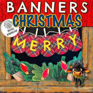 Christmas Bulletin Board Banners | Holiday Decor | Bulletin Board Banners | Door Decoration | Christmas Theme | Christmas Decor