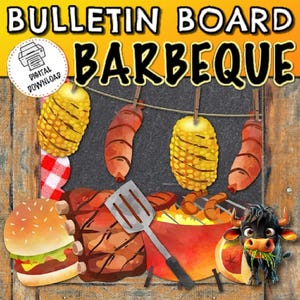 Barbeque Bulletin Board | Bulletin Board Decor | Food Decor | Door Decor | Grilling Preschool | Grilling Barbeque Theme | Summer Decor