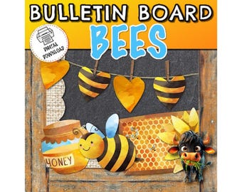 Bee Bulletin Board | Bulletin Board Decor | Spring Classroom Decor | Door Decoration | Bee Theme | Honey Bee Theme | Spring Theme