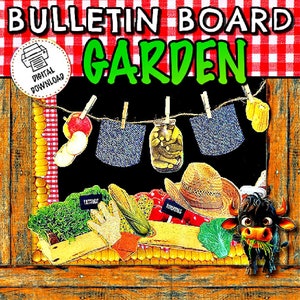 Garden Bulletin Board | Bulletin Board Kit | Farm Classroom Decor | Door Decoration | Garden Activity | Farm Theme | Garden Theme
