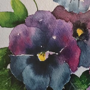 Purple Pansy, Purple Flower Art, Pansy Gift, Pink Pansy, Flower Art Work, Purple Picture, Flower Lover, Gardener Gift for Women image 6