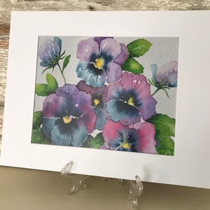 Purple Pansy, Purple Flower Art, Pansy Gift, Pink Pansy, Flower Art Work, Purple Picture, Flower Lover, Gardener Gift for Women image 3