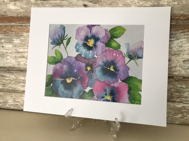 Purple Pansy, Purple Flower Art, Pansy Gift, Pink Pansy, Flower Art Work, Purple Picture, Flower Lover, Gardener Gift for Women image 3