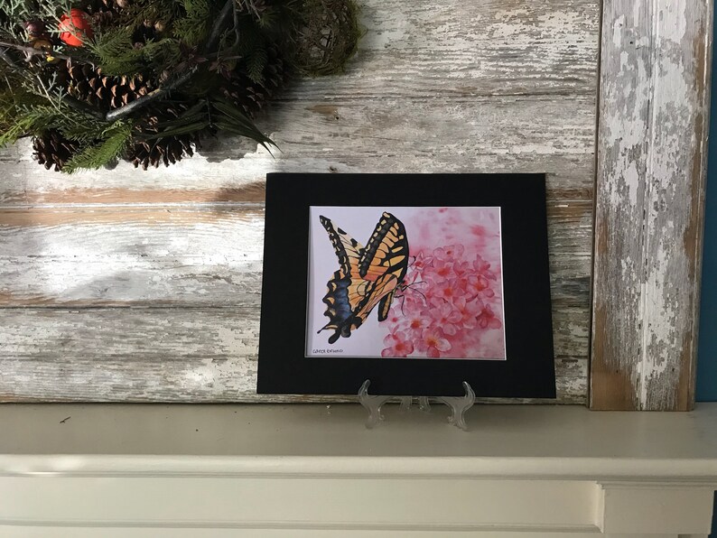 Butterfly Art, Butterfly Wall Art, Butterfly Lover, Monarch Butterfly, Pink Flower Art, Gardener Gift, Phlox Flower, Garden Wall Art, image 3