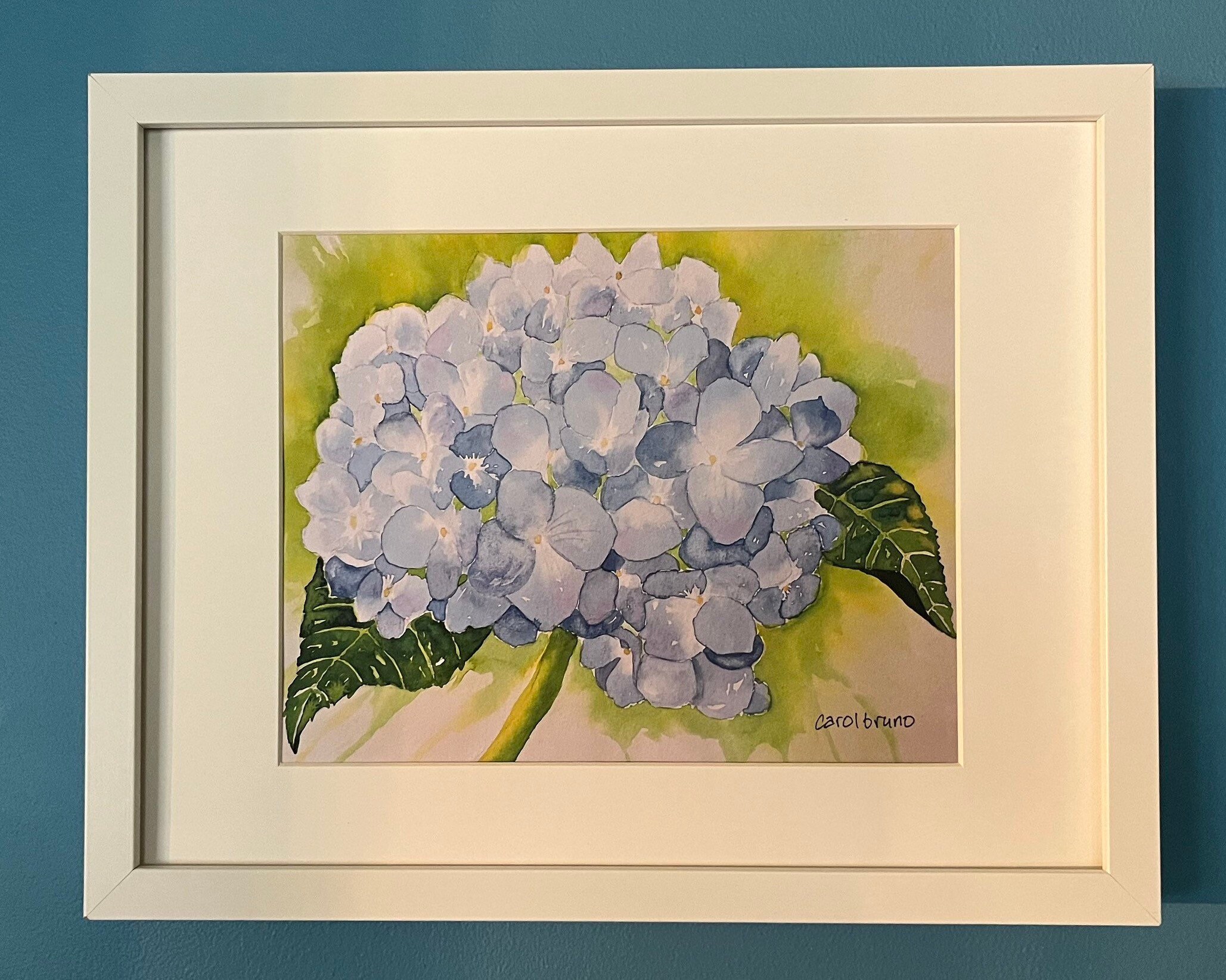 Hydrangea Wall Art Hydrangea Watercolor Blue Hydrangea Etsy