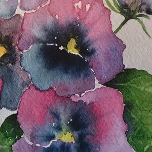 Purple Pansy, Purple Flower Art, Pansy Gift, Pink Pansy, Flower Art Work, Purple Picture, Flower Lover, Gardener Gift for Women image 5