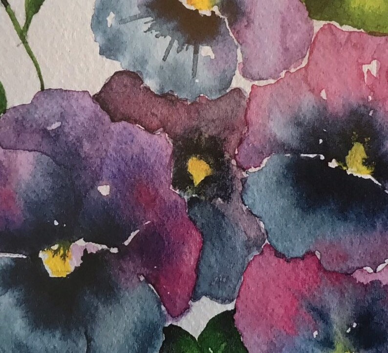 Purple Pansy, Purple Flower Art, Pansy Gift, Pink Pansy, Flower Art Work, Purple Picture, Flower Lover, Gardener Gift for Women image 7