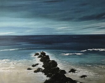 Ocean Art Painting - Ocean Painting Print - Ocean Wall Art - Seascape Painting - Coastal Art - Beach House Gift - Beach House Decor