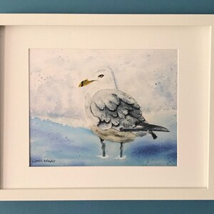 Seagull on the Beach Beach House Seagull Art Print Beach Seagull Coastal Decor Ocean Wall Art Seashore Decor Seashore Art image 2