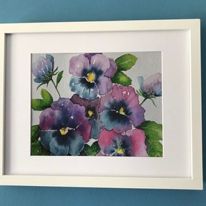 Purple Pansy, Purple Flower Art, Pansy Gift, Pink Pansy, Flower Art Work, Purple Picture, Flower Lover, Gardener Gift for Women image 2