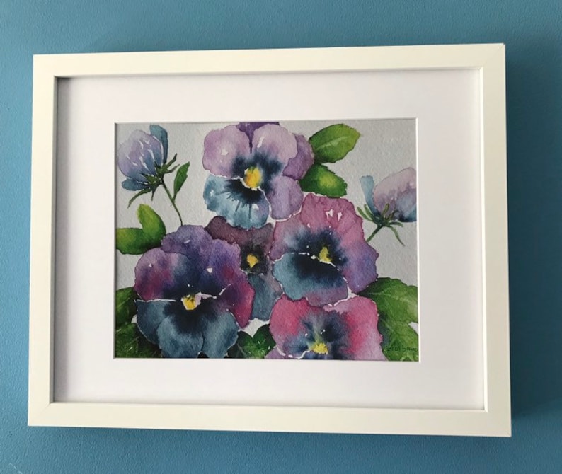 Purple Pansy, Purple Flower Art, Pansy Gift, Pink Pansy, Flower Art Work, Purple Picture, Flower Lover, Gardener Gift for Women image 2