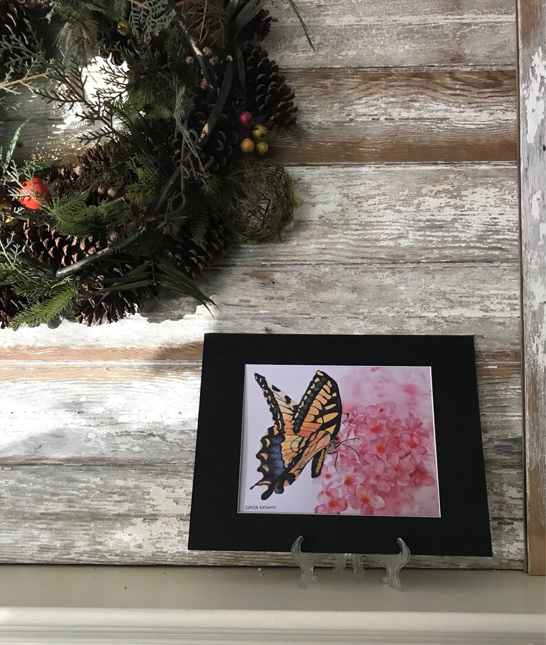 Butterfly Art, Butterfly Wall Art, Butterfly Lover, Monarch Butterfly, Pink Flower Art, Gardener Gift, Phlox Flower, Garden Wall Art, image 7