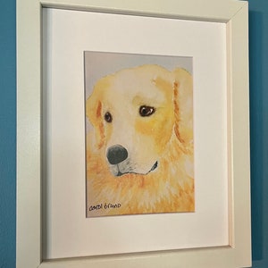 Golden Retriever Wall Art, Golden Retriever Lover, Golden Retriever Painting, Dog Art, Dog Lover, Pet Portrait, Watercolor Print of Dog