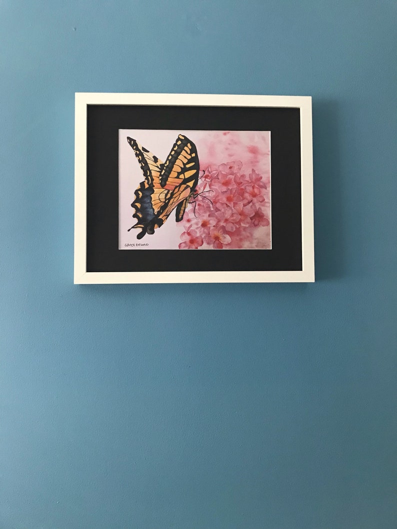 Butterfly Art, Butterfly Wall Art, Butterfly Lover, Monarch Butterfly, Pink Flower Art, Gardener Gift, Phlox Flower, Garden Wall Art, image 8