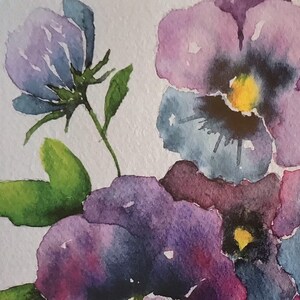 Purple Pansy, Purple Flower Art, Pansy Gift, Pink Pansy, Flower Art Work, Purple Picture, Flower Lover, Gardener Gift for Women image 4