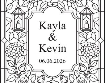 10 Stained Glass Welcome Wedding Sign Digital Template