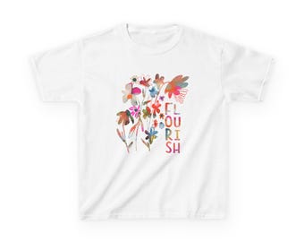 Floral Graphic Kids Tee: Summer Wearable Art T-shirt