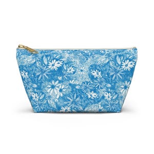 Floral Accessory Bag: Travel Makeup Zipper Pouch
