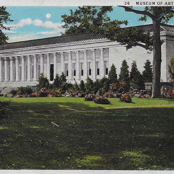 Vintage 1920's -1940's  Linen Postcard Used Museum of Art, Toledo, Ohio