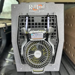 Secure BioThane® Ryobi Fan Strap/Holder for RuffLand Kennels Dog Crates - The Tailwind