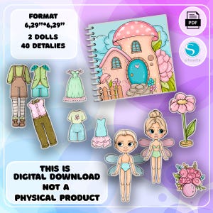 BLYTHE Fairy Dollhouse su carta stampabile, Download digitale, Stampabile, Regalo per bambini, Attività per bambini, Montessori, Artigianato, Regali per bambini