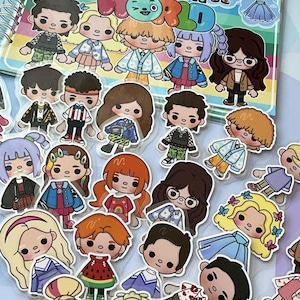 Toca boca Book Characters and clothes /Printable dollhouse/Busy Book pattern