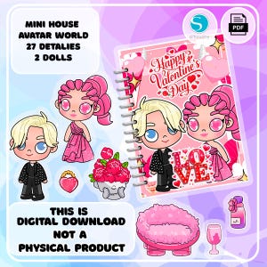 Buch,Papierhaus Avayar World handgemachtes Geschenk,digitaler Download,druckbares Geschenk für Kinder,Aktivitäten für Kinder,Montessori,Basteln,Geschenke für Kinder