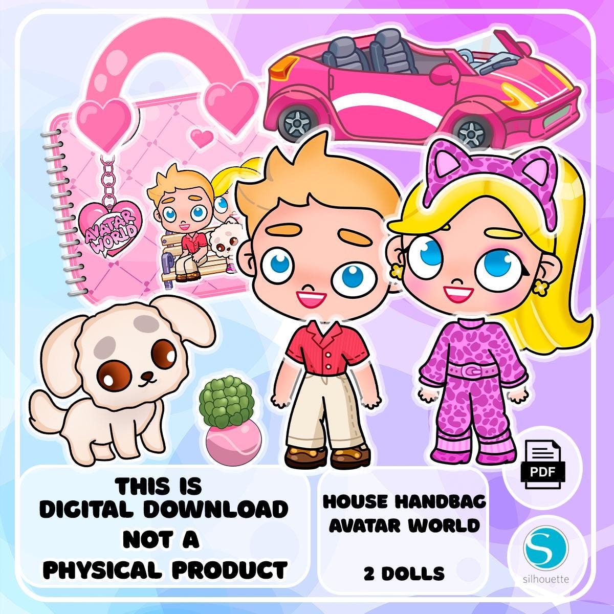 Printable toca boca paper doll / Toca boca quiet book / Avatar world busy book / Digital download
