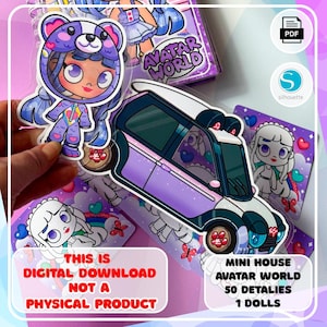 Casa del panda fai da te di Avatar World - Kit di carta stampabile per bambini, attività creative pratiche per bambini, download digitale, regali per bambini