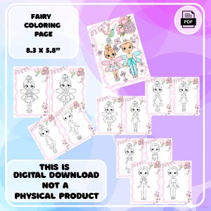 Coloring Book/Toca Boca Paper Doll and Clothes/Toca Boca papercraft/quiet book pages/Printable Paper Doll