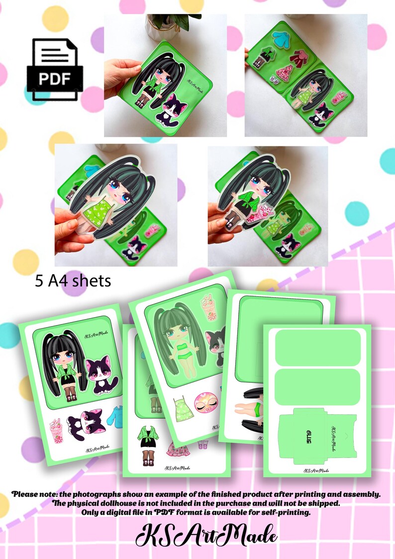 This DIY Chibi Paper Doll Template is an Easy Craft Project Perfect for ...