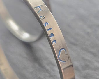 RESIST cuff bracelet sterling silver 925.