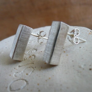 Minimalist Sterling Silver Post Earrings image 1