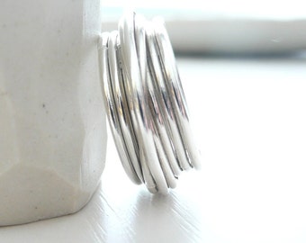 Crossover Modern Sterling Silver Ring by Stilosissima California