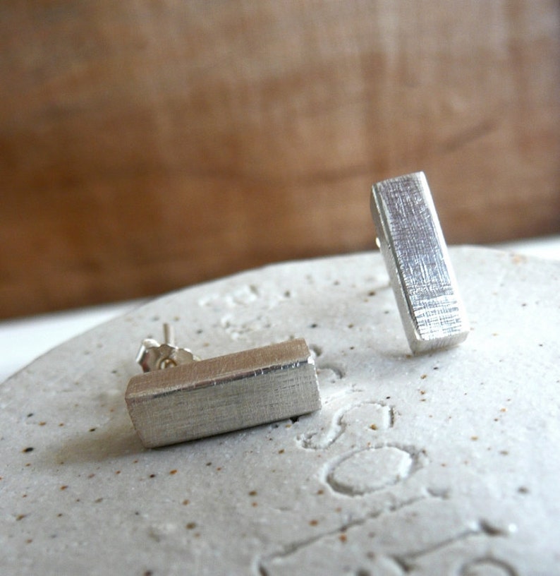 Minimalist Sterling Silver Post Earrings image 4