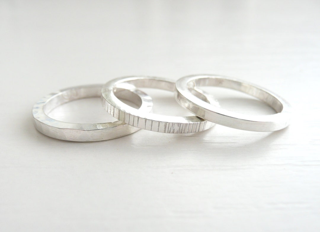 Stackable Square Rings Three Stacking Rings, Stacking Square Rings, Set of Three Stackable ...