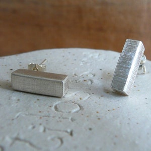 Minimalist Sterling Silver Post Earrings image 2