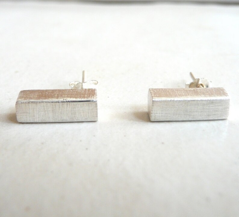 Minimalist Sterling Silver Post Earrings image 3