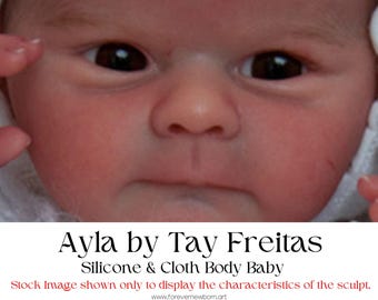 Ayla Silicone Baby Doll by Tay Freitas: Cloth Body, 16" Full Limbs