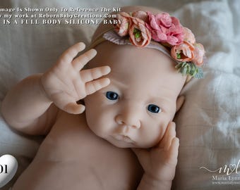 Ganzkörper-Silikon Baby Alena - Drink & Wet - von Shi Mrofka (19,5 in, 8lb 2oz)