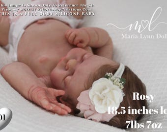 Rosy/Russell: Full Body Silicone Baby (18in, 7lb 7oz)