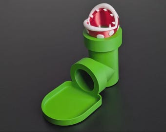 Carnivorous Plant Dice Tower for Tabletop RPG, Retro Video Game Inspired Pipe Dice Roller, Geek Gift for DND Board Game Players