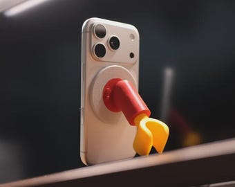 Brick Style Magnetic Phone Grip & Stand, Cute Building Block Phone Holder, Fun Desk Accessory for Smartphone