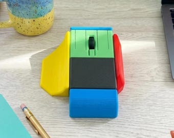 Aesthetic Color Block Mouse - Minimalist 3D Printed Desk Decor, Cute Custom Computer Mouse, Pastel Tech Accessories, Unique Gamer Gift