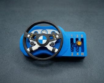 Bimmer Inspired Fidget Toy, Manual 5-Speed Gear Shifter Desk Toy, 3D Printed Car Enthusiast Gift for Him, German Sports Car Stress Relief