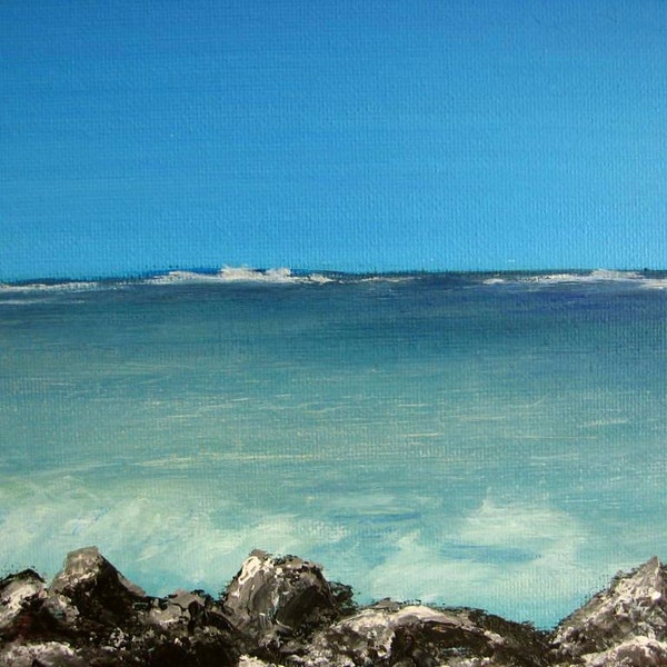 Contemporary Art, "Oahu North Coast" Giclee Reproduction